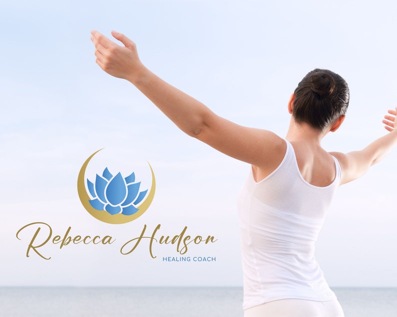 Lotus Flower Logo Design, Moon Lotus Wellness Canva Logo Template, Life Coaching Logo, Yoga Logo, Holistic Logo, Beauty Spa Editable Logo. image 8
