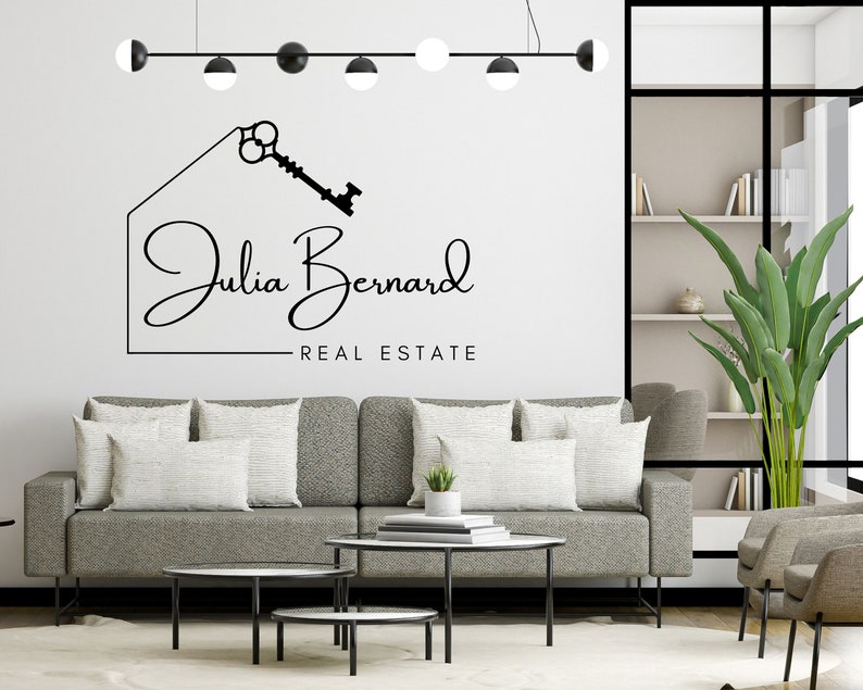 Real Estate Key Logo Design, Broker Editable Canva Logo Template, DIY Realtor Key Logo, Premade Real Estate Agent Branding, Instant Access image 7