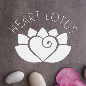 Heart Lotus DIY Logo Design, Lotus Flower Canva Logo Template, Life Coaching, Yoga, Spa & Cosmetics Logo, Wellness, Healing Therapy Logo. image 3