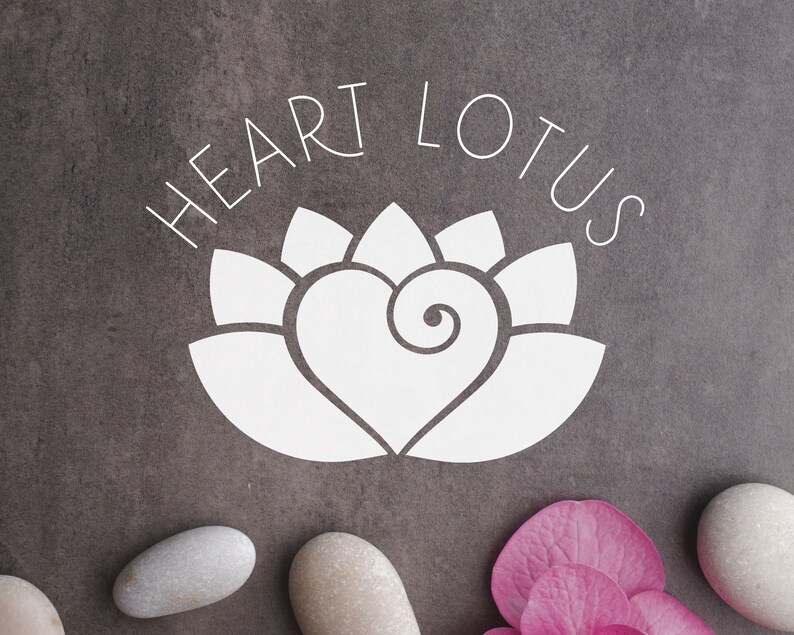 Heart Lotus DIY Logo Design, Lotus Flower Canva Logo Template, Life Coaching, Yoga, Spa & Cosmetics Logo, Wellness, Healing Therapy Logo. image 3