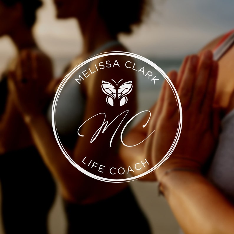 Butterfly DIY Logo Design, Wellness Elegant Canva Logo Template, Yoga, Coaching, Psychology. Healing Canva Logo Design, Beauty and Spa Logo. image 3