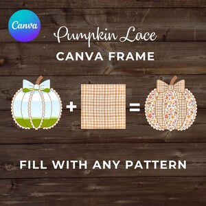 Pumpkin Canva Frame, Pumpkin Editable Template, Fall Coquette Bow Design, Fillable Pumpkin Design, Custom Autumn Pattern Digital Download.