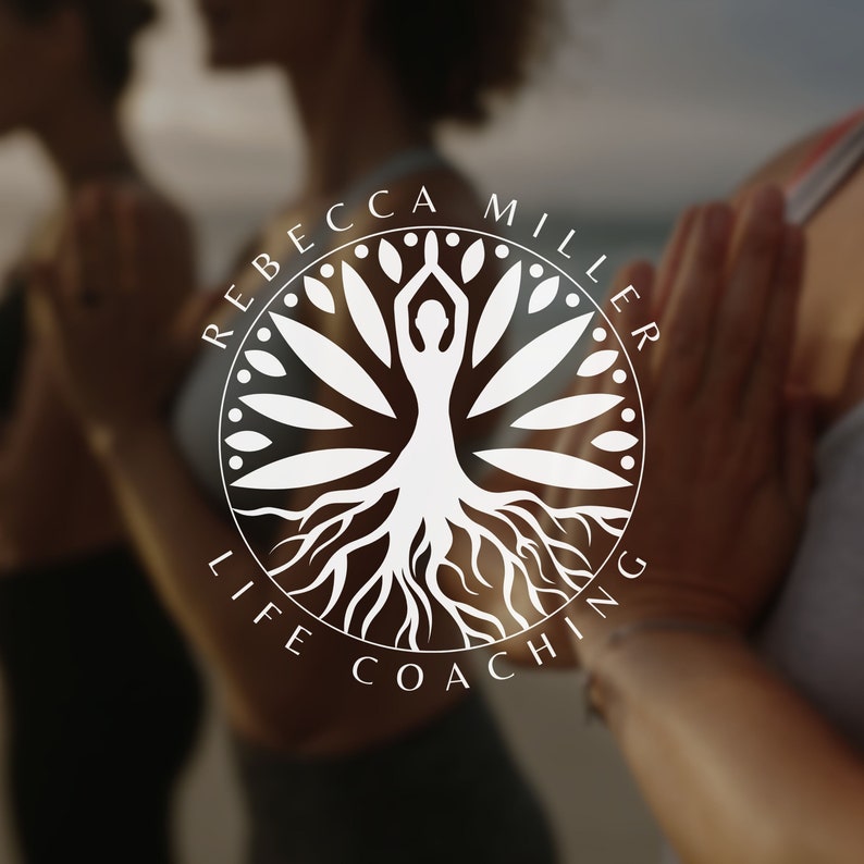 Tree Woman Mandala Editable Logo, Wellness Canva Logo Template, Life Coach, Yoga, Psychology, Healing Logo, Human Tree Logo, Tree Roots Logo image 5