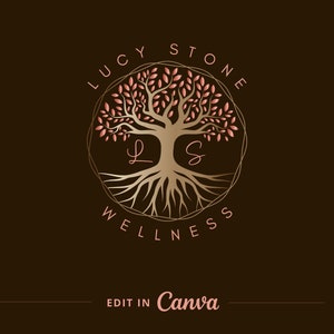 Tree of Life Canva Logo Template, Tree Editable Logo, DIY Life Coaching Logo, Yoga Logo, Psychology Logo, Healing Logo, Natural Therapy Logo image 5