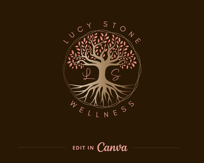 Tree of Life Canva Logo Template, Tree Editable Logo, DIY Life Coaching Logo, Yoga Logo, Psychology Logo, Healing Logo, Natural Therapy Logo image 5