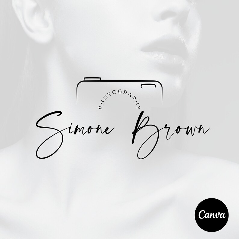 Photography Signature Logo, Minimalist Canva Template (DIY) - Etsy