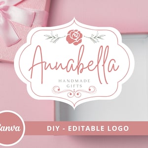 DIY Craft Store Logo, Craft Shop Canva Logo-Vorlage, bearbeitbares Craft Business Logo, Crafter Boutique Logo, Creative Boutique Vintage Logo.