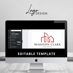 Real Estate Building Logo Design, Real Estate Canva Logo Template, Modern Building DIY Logo, Realtor Logo, Investments Logo , Instant Access image 6