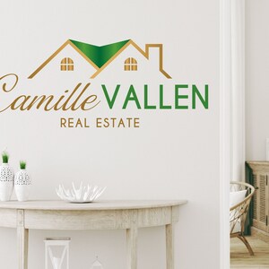 Real Estate Editable Logo Design, House Roof Canva Logo Template, Realtor Luxury House Logo, Real Estate Agent Branding, Instant Access. image 9