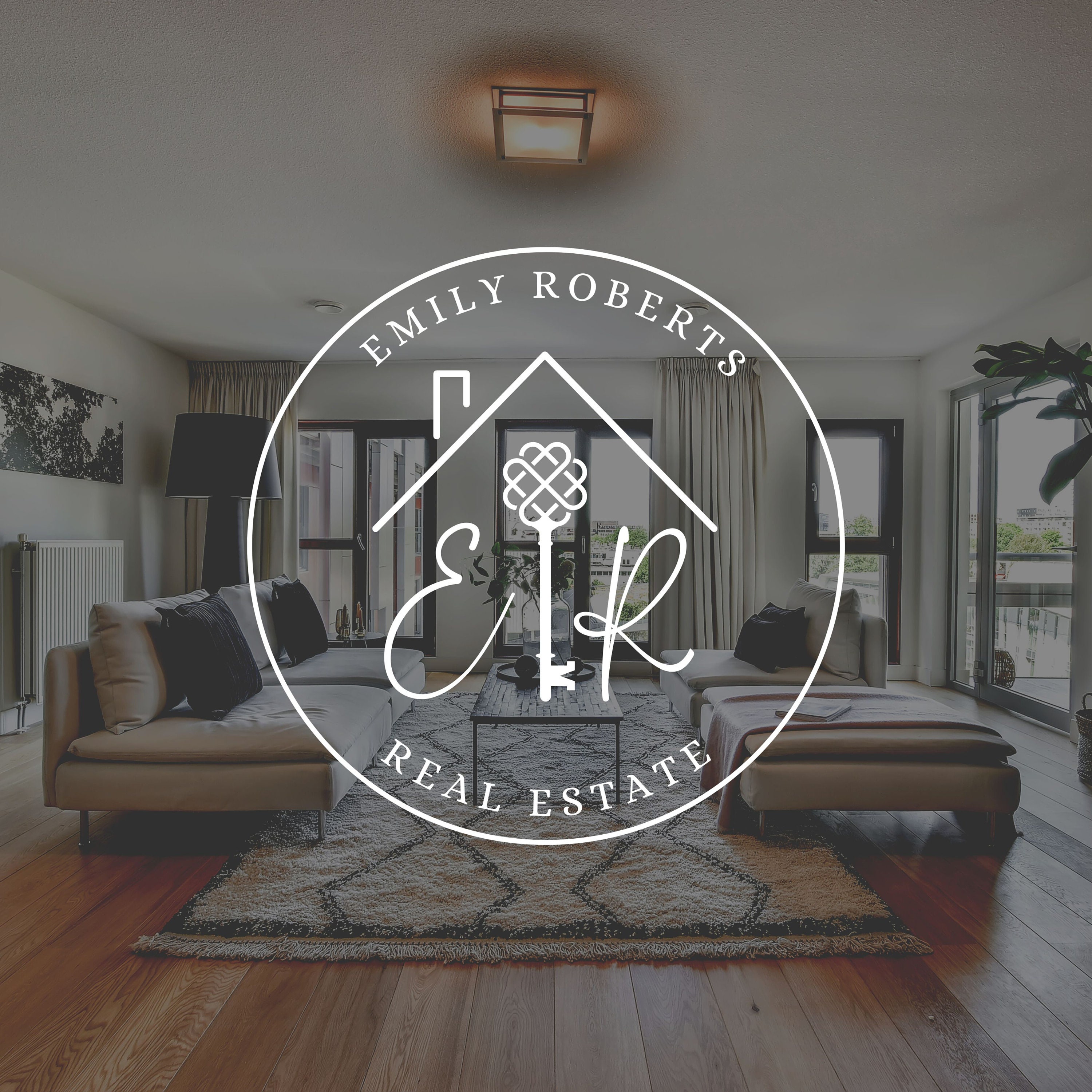 Real Estate Key Logo Design, House Editable Canva Logo Template, DIY ...