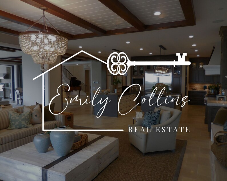 Real Estate Logo Design, Luxury House Editable Canva LogoTemplate, DIY Realtor Key & House Logo, Real Estate Agent Branding, Instant Access image 10