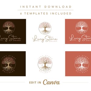 Tree of Life Canva Logo Template, Tree Editable Logo, DIY Life Coaching Logo, Yoga Logo, Psychology Logo, Healing Logo, Natural Therapy Logo image 4