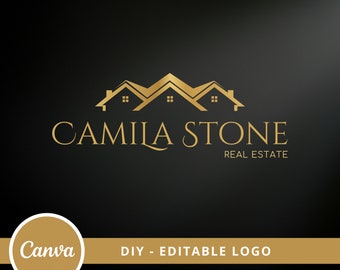 Real Estate Logo Design, Editable Canva Logo Template, Realtor House Logo, Premade Real Estate Agent Branding, Broker Logo, Instant Access.