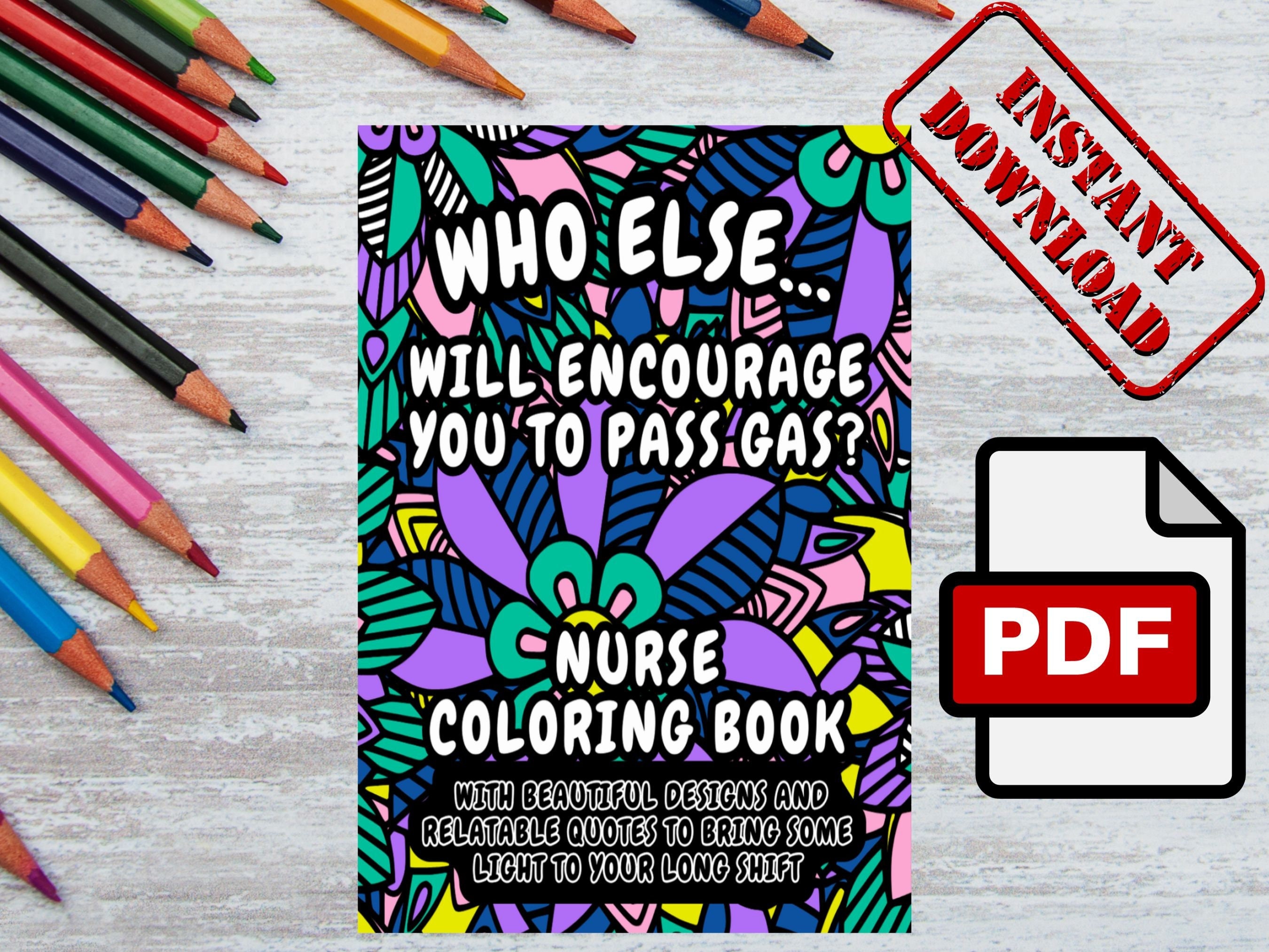 Nurse Coloring Book Adult Coloring Book Adult Coloring Pages Printable Coloring Pages Funny ...