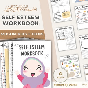 Manual de autoestima musulmana para niños y adolescentes, 20 páginas, salud mental musulmana, folletos imprimibles, paquete imprimible islámico, tamaño A4, carta, PDF