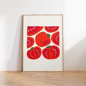Tomatoes Food Art Poster, Tomatoes Fresh Wall Art Print, Tomatoes Garden Kitchen Wall Art, Tomatoes  Poster Digital Download Home Decor Art