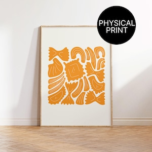 Pasta Food Art Poster, Pasta Food Italian Wall Art Print, Food Kitchen Wall Art Poster Print, Pasta Food Art  Wall Decor Physical Poster
