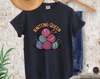 T-shirt Knitting Queen : chemise douillette amant