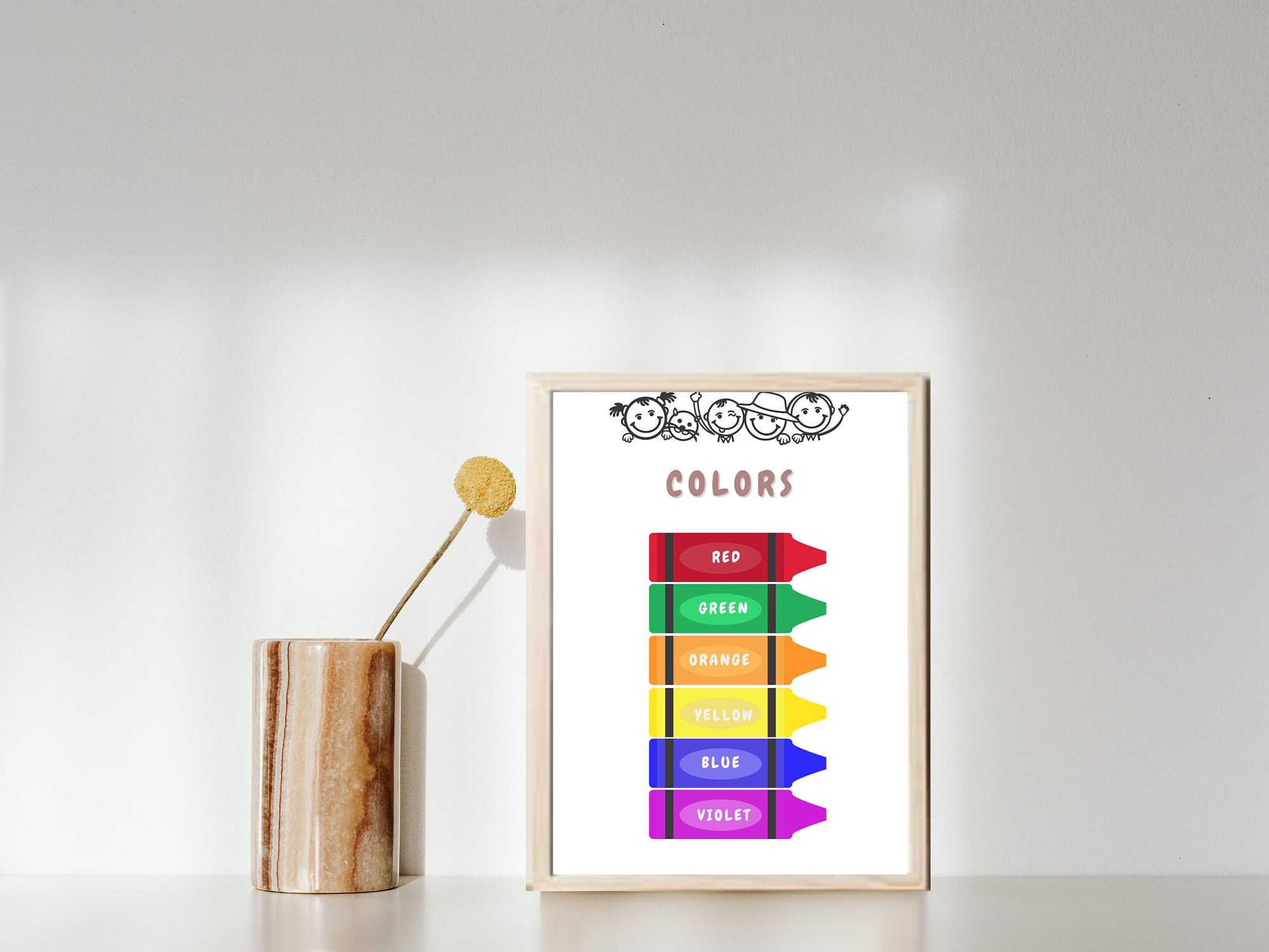 Printable Vibrant Educational Poster for Kids A4 Size 5 Sections - Etsy