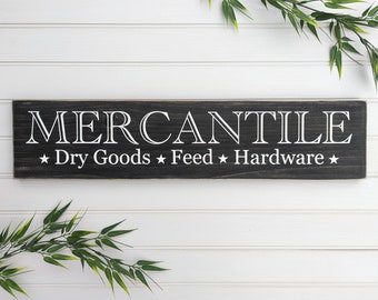 Mercantile sign, Rustic wood sign, Distressed sign,Farm sign, Farmhouse decor, Kitchen decor, Antique sign, Country sign