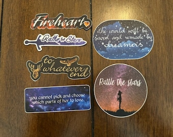 ToG / Throne of Glass Series / SJM / Sarah J. Mass - WATERPROOF + durable Stickers - Perfect Fantasy Book Lover/Book Addict/Book Gift