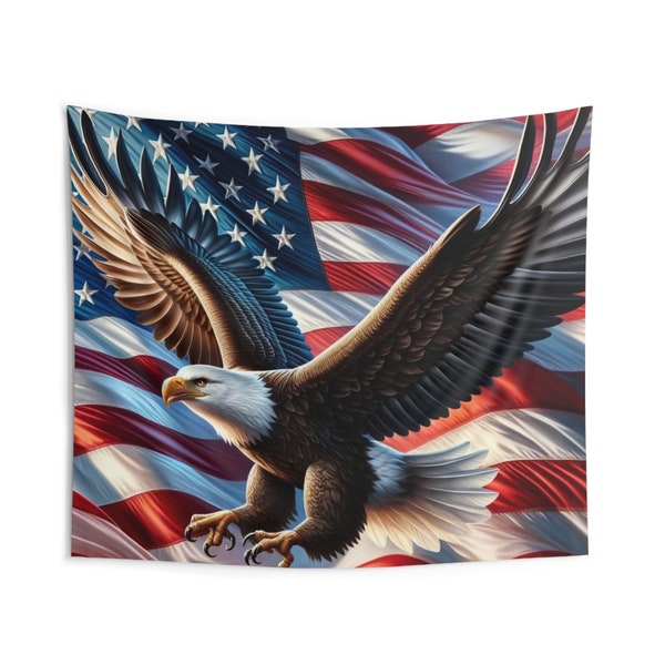 American Flag Bald Eagle Tapestry Wall Decoration Living Room Design Gym Motivation