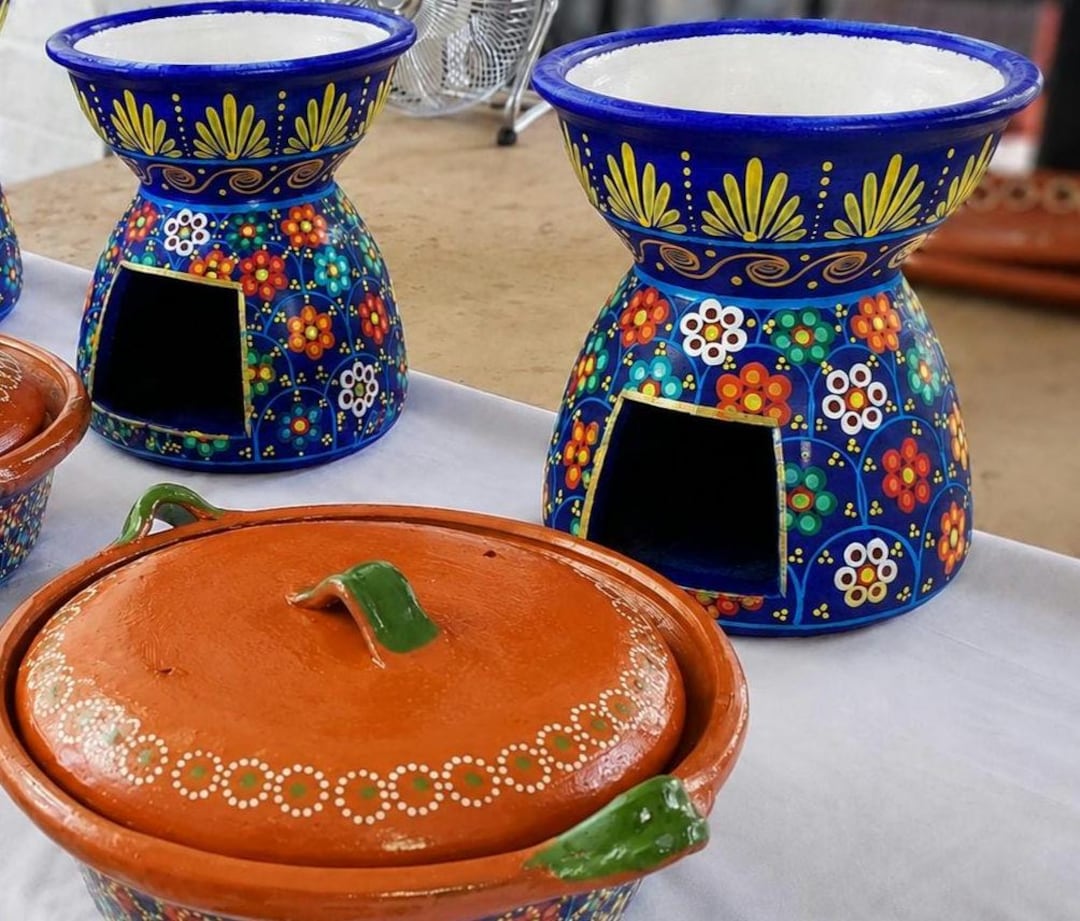 Heavy-duty Anafre Set and Capula Clay Cazuela Rice Cooker, Mexican