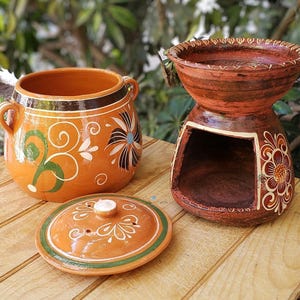 頑丈なアナフレセット、鉛フリーの豆ポット、メキシコの粘土ウォーマー、メキシコのホテルビュッフェフードウォーマー、ワインレッド色