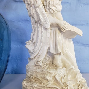 Estatua del ángel de la guarda Escultura de arte religioso, 33cm-13in, Estatua de ángel para el hogar, el jardín y el monumento. zdjęcie 5