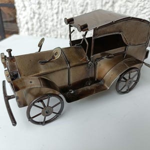 Vintage Metal Model 7in - Metal Car - Old Model - Toy Collector Item - Vintage Car - Cabrio Car -Surprise Gift for Car Lovers, 1920s Old Car
