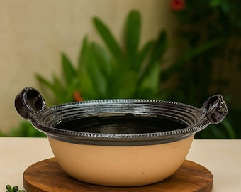 Authentic molera casserole, black casserole, black mole, Oaxacan mole, roast pork, Mexican clay casserole