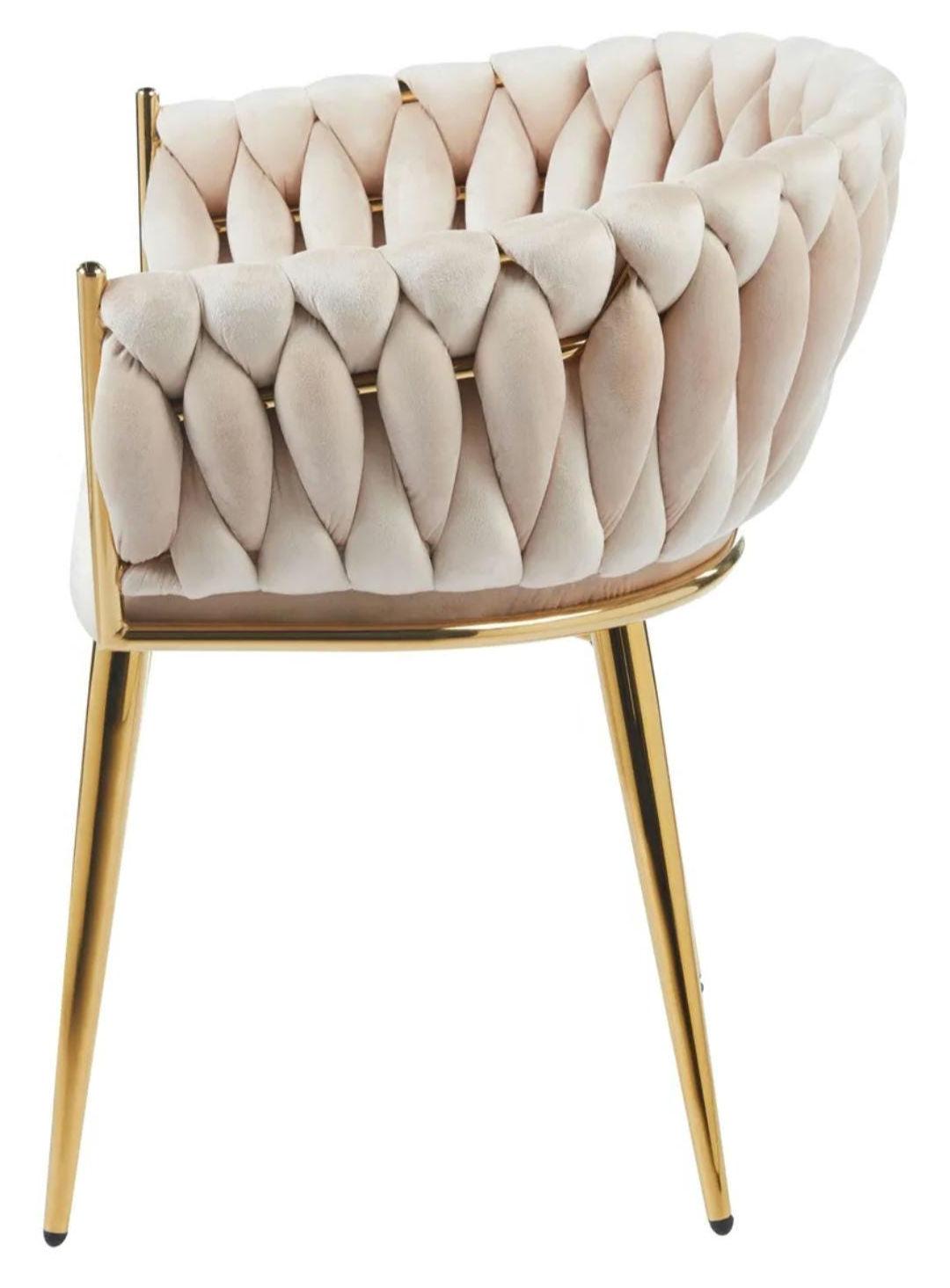 Dining Chair Set of 2 Luxury Velvet Petal Accent Chairs With Gold Legs ...