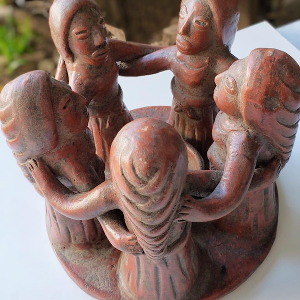 Totem woman Handmade Mexican Women’s Totem Incense Burner – Ceramic Copalero Ritual Sculpture for Meditation & Altar Decor