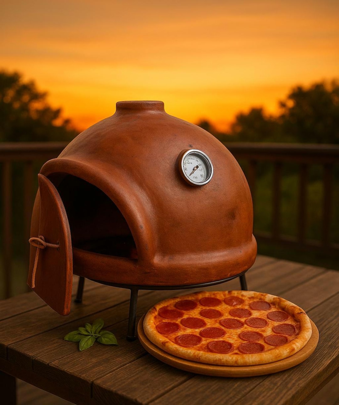 鬼 火宅の人 10inch 中古　oni Mexican Clay Pizza Oven – 18” Outdoor Wood-fired Terracotta Oven