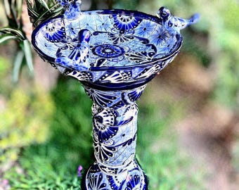 Talavera Pottery Bird Bath: Stunning Garden Decor Ideas