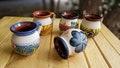 Handmade Mexican Mugs | Colorful Talavera Clay Jarritos | Tonala Cup\/Rustic Clay Jar | Clay Cup, Punch Cup, Coffee Mug 12 oz