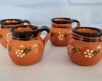 Mexico Handmade Rustic Pottery Tonala Cup/Rustic Clay Jug Clay Cup, Punch Cup, Coffee Cup, Hot Chocolate Cup