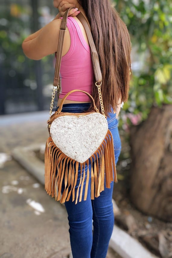 Treat ürself original leather heart bag