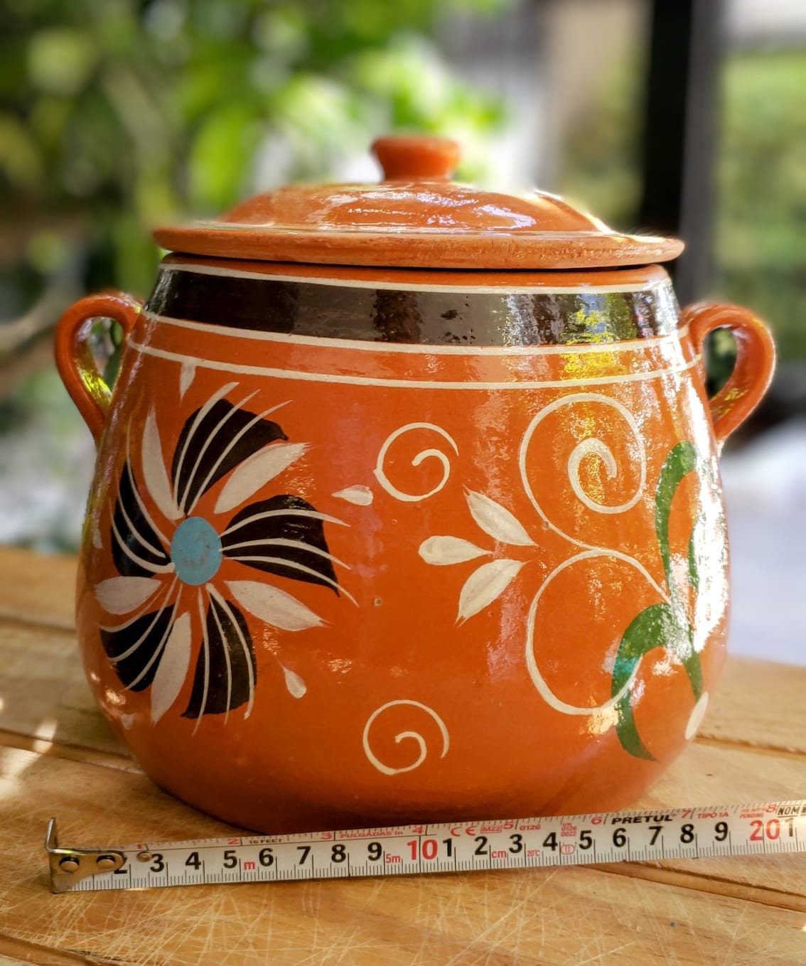 Premium Clay Pot Bean Pot W/lid 3.5 Quart Canterito