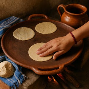 Handcrafted Mexican Clay Comal – Authentic Artisan Cookware, Available in Various Sizes – Perfect for Traditional Cooking