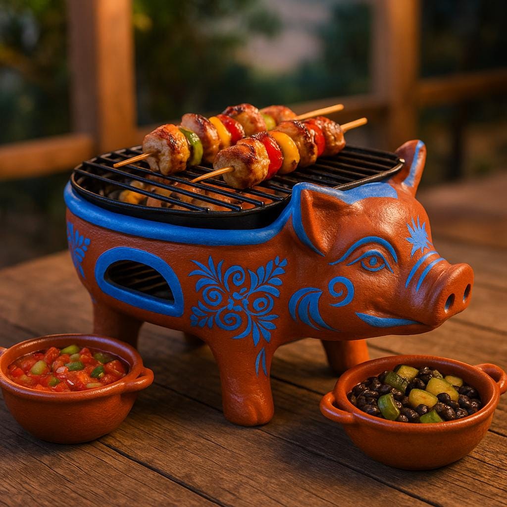 Hibachi Grill Pig - Etsy
