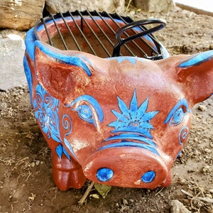 Terracota pig portable habachi outdoor barbeque grill charcoal campo