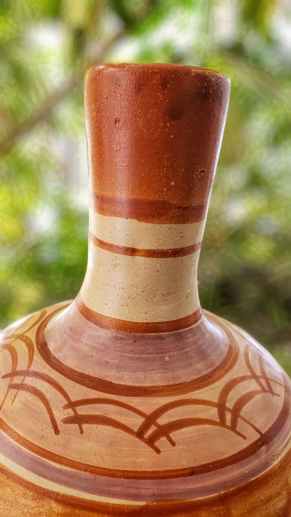 【最安値に挑戦】 Beautifully Hand Water Clay Large Art Folk Mexican Painted 工芸品