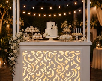 Handgefertigter Candy-Bar-Ständer für Hochzeiten, faltbarer Event-Kiosk mit dekorativem Schaufenster, Blumenbar