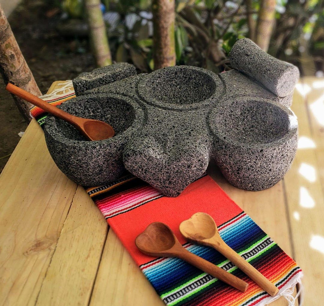 Volcanic Stone Appetizer Bowl With Heart Design – Handmade in
