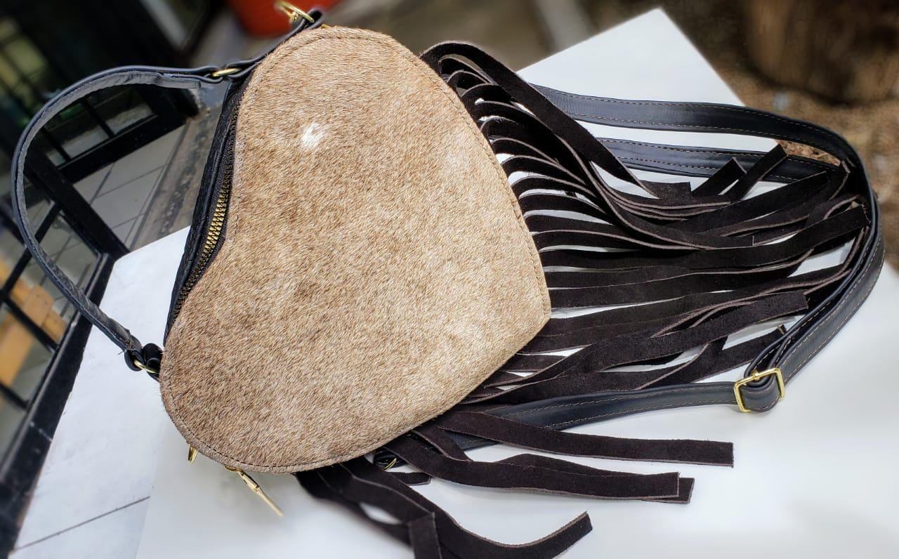 Heart-shaped Crossbody Leather Bag-handmade Bag-mexican Bag
