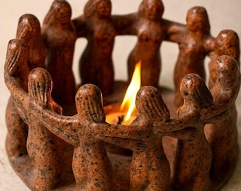 Goddess Circle Incense Burner – Handcrafted Women Figurine Incense & Copal Holder (4–16”) – Spiritual Altar Decor, Wiccan Ritual woman medic