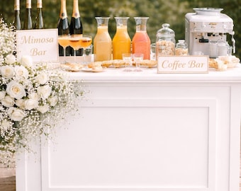 Wedding Dessert Bar Table 43”x35” Event Display Stand, Candy Cart Alternative, Baby Shower Decor, Mimosa Bar, Small Business Pop Up Booth