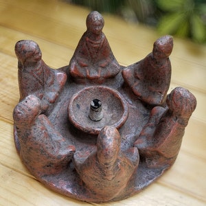 Popoxcomitl~Copal Burner ~ Ceremonial Incense Burner, Home Purification And Spiritual Cleansing, six woman