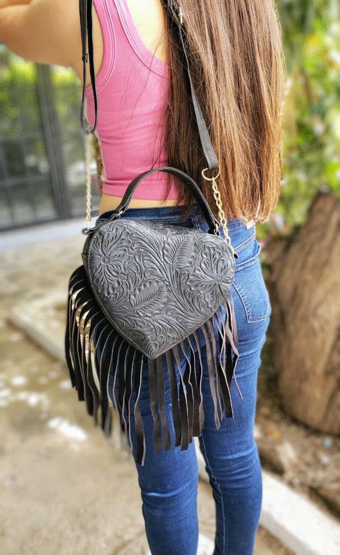 Vintage Leather Heart Purse - Etsy